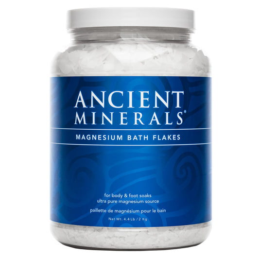 Ancient Minerals Magnesium Bath Flakes for Relaxation, Wellness & Muscle Relief (4 .4 lb)