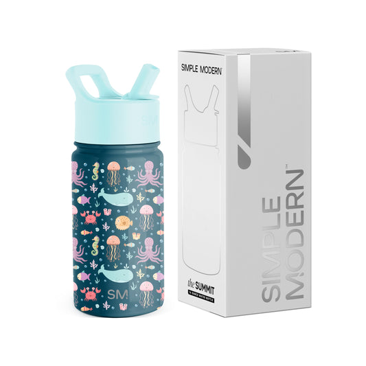 Simple Modern Kids Summit Water Bottle with Straw Lid | 14oz