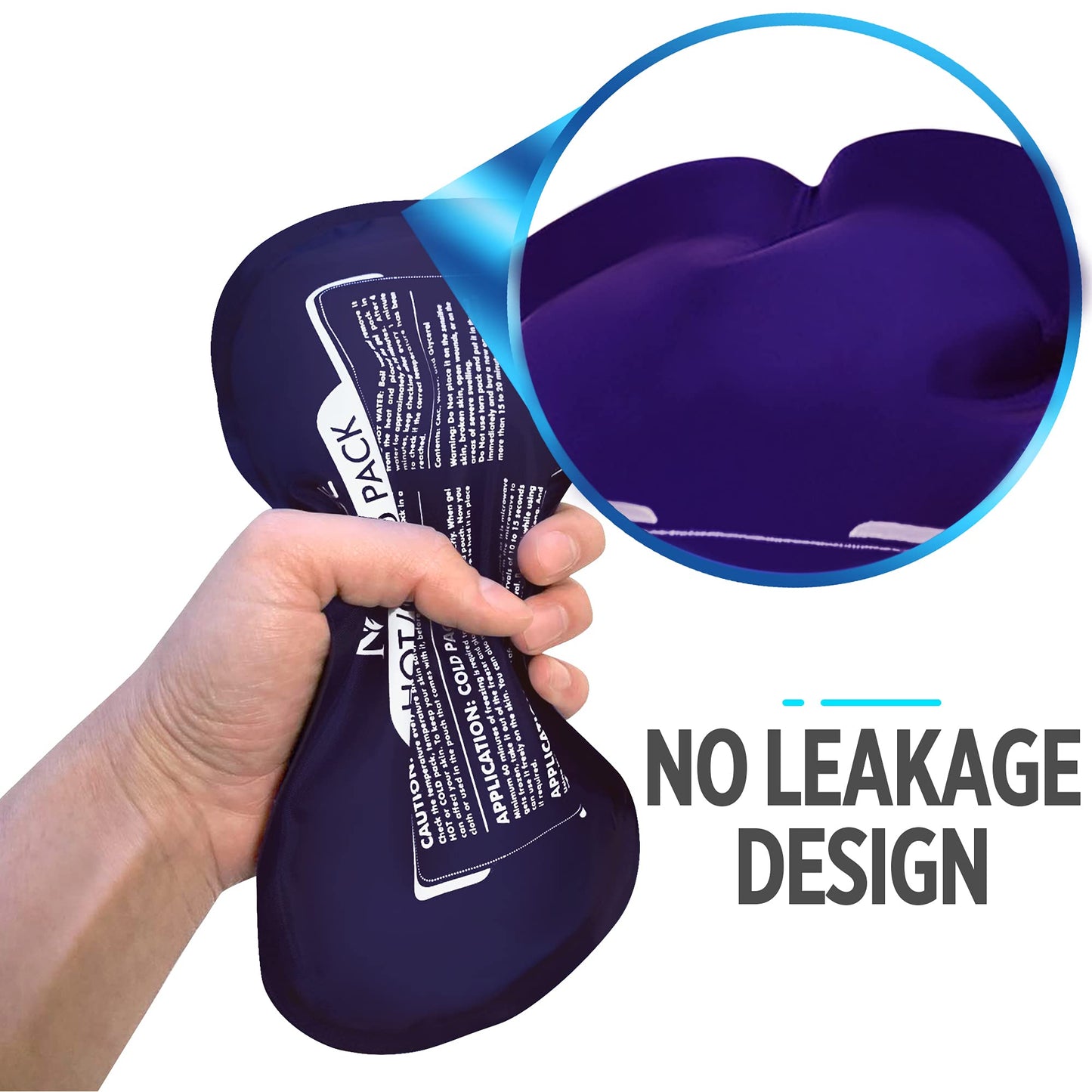 Reusable Hot and Cold Ice Packs for Injuries (3-Piece Set)
