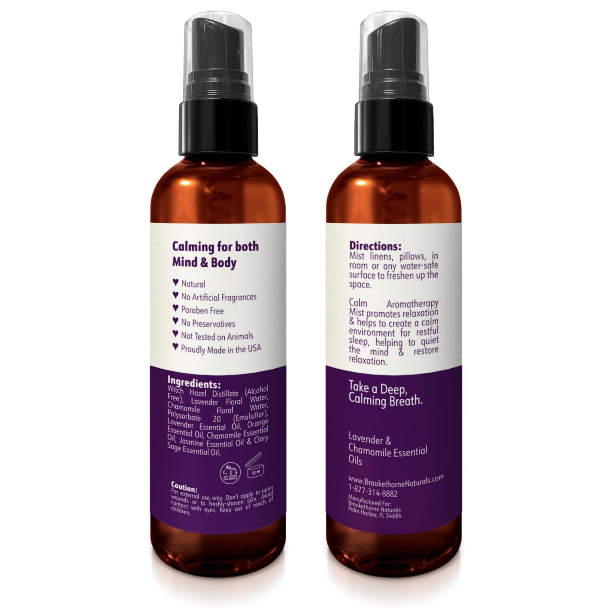 Calm Aromatherapy Mist with Lavender & Chamomile Essential Oil