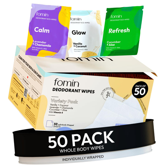 Travel Deodorant Wipes - 50 Count