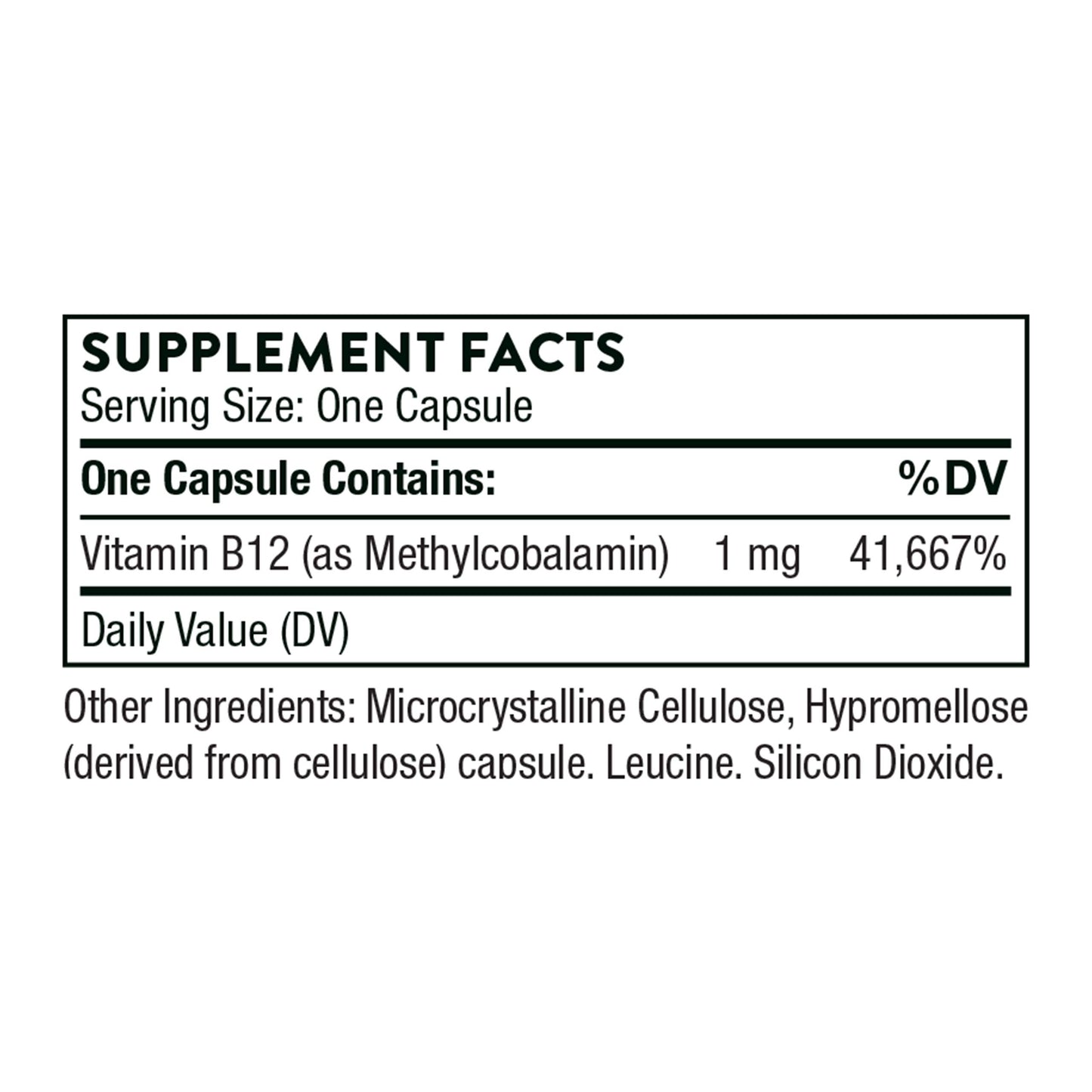 THORNE - Vitamin B12 - as Methylcobalamin- 60 Capsules