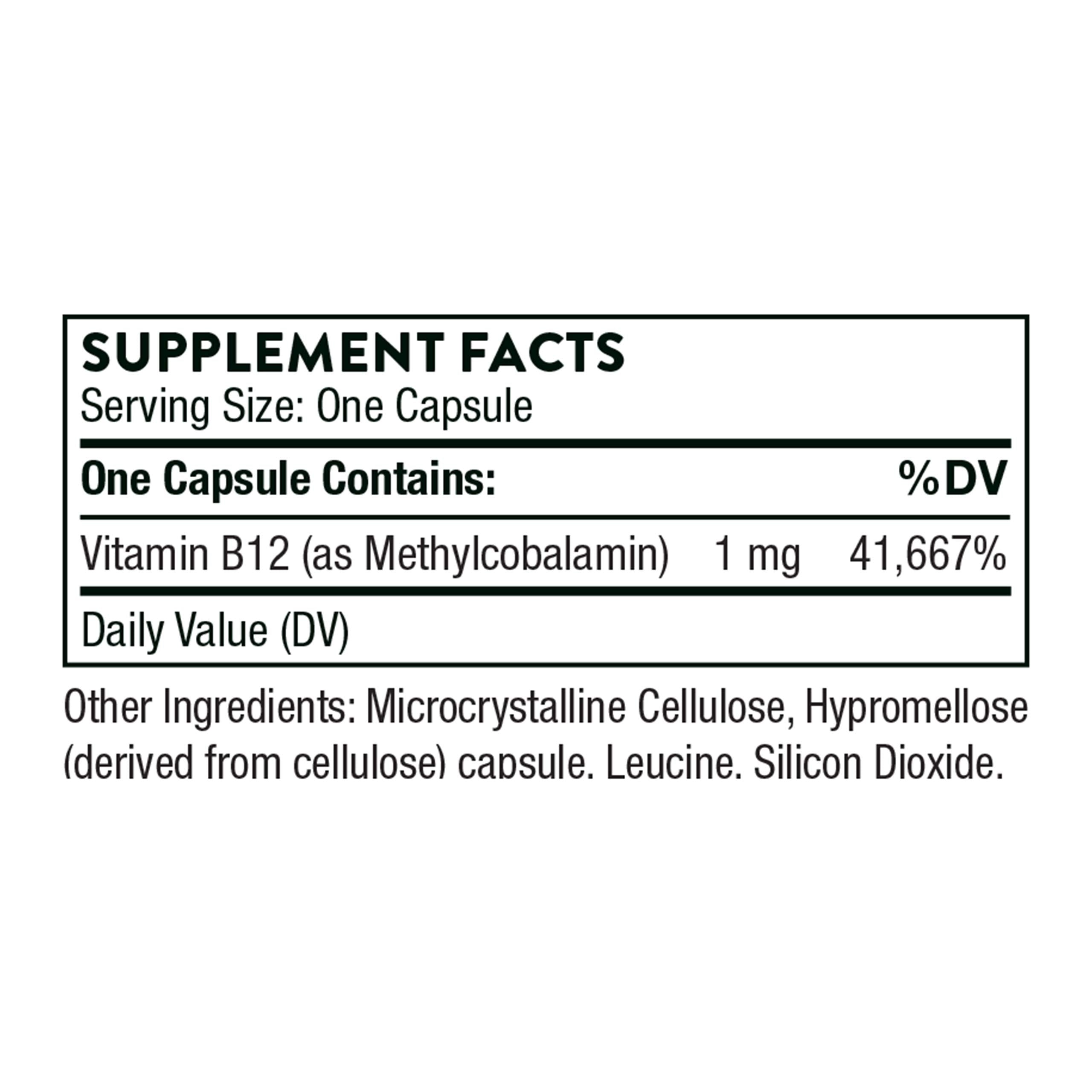 THORNE - Vitamin B12 - as Methylcobalamin- 60 Capsules