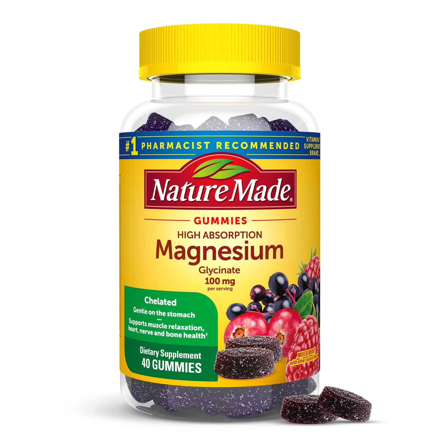 Nature Made High Absorption Magnesium Glycinate Gummies 100 mg