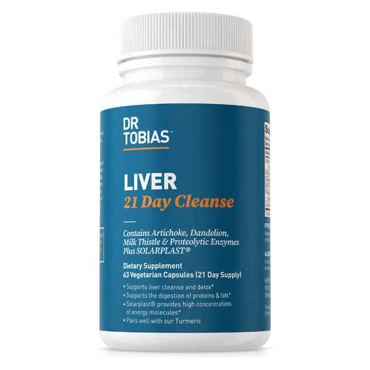 Dr. Tobias Liver 21 Day Cleanse, Herbal Liver Detox Cleanse, 63 Vegetable Capsules (3 Daily)