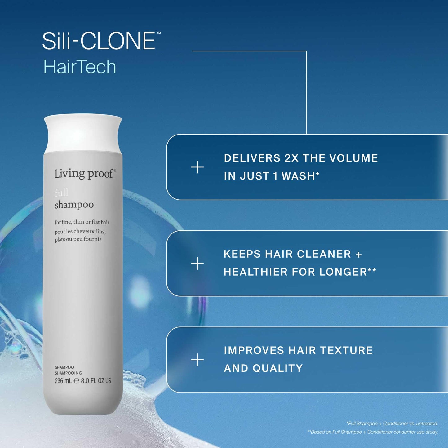 Living proof Full Shampoo, Volumizing Shampoo for Thin Hair, Paraben & Silicone Free, 8 oz