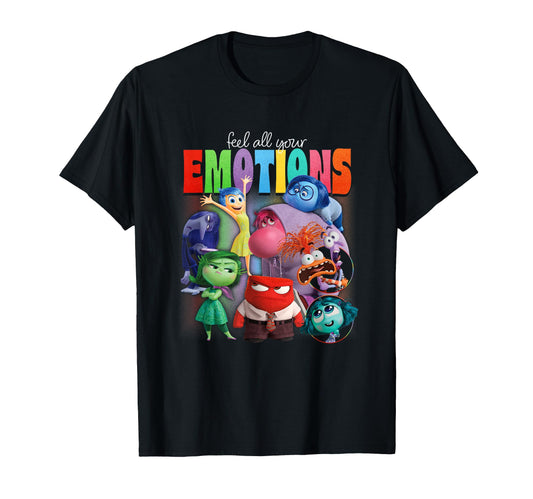 Disney Pixar Inside Out 2 Feel All Your Emotions Vintage T-Shirt