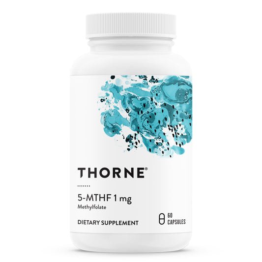 THORNE - 5-MTHF - Methylfolate (Active B9 Folate) Supplement - 60 Capsules - 5-MTHF 1mg