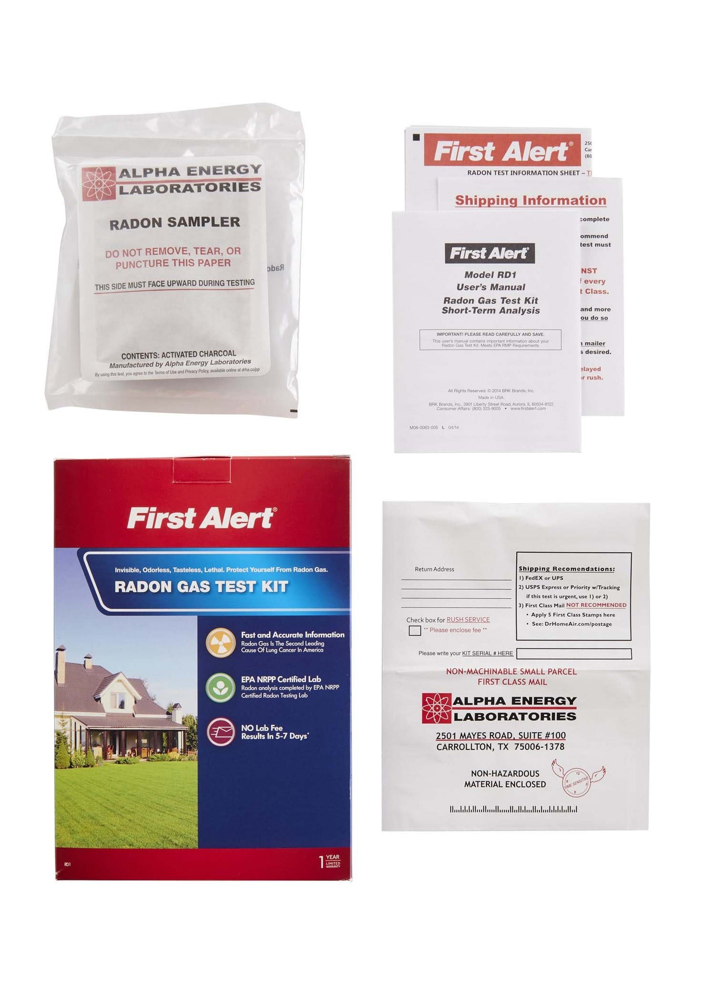 First Alert Radon Gas Test Kit, RD1