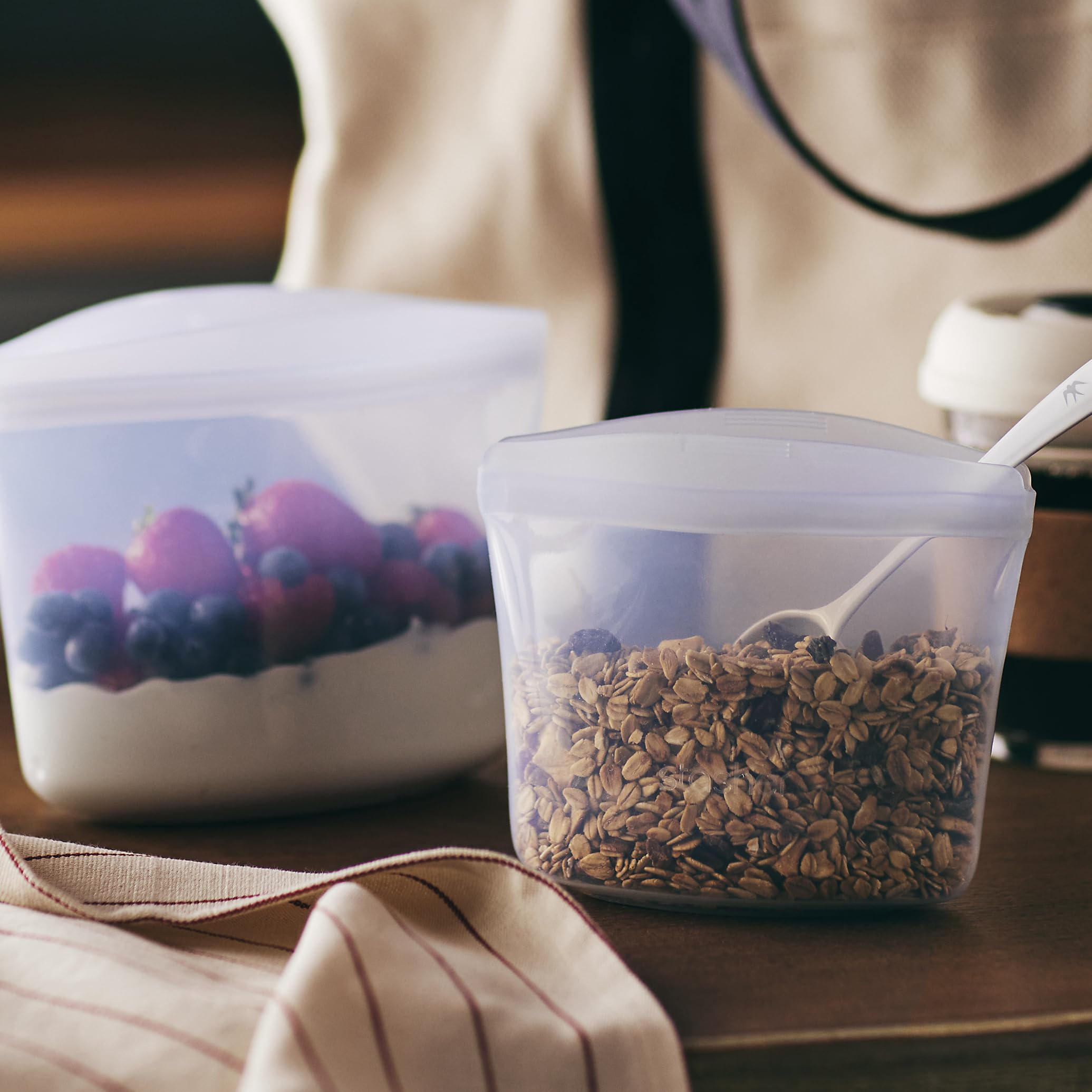 Stasher Premium Silicone Reusable Food Storage Bags, 3-Pack