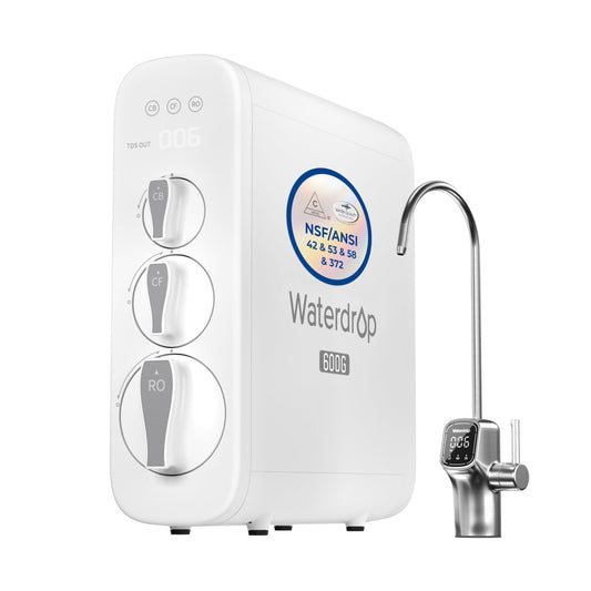 Waterdrop G3P600 Reverse Osmosis System, 8 Stage Tankless Reverse Osmosis Water Filter