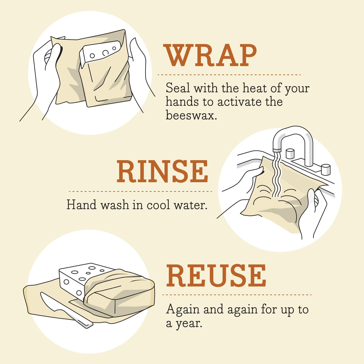 Bee's Wrap Beeswax Wraps for Food - Honeycomb 3 Pack