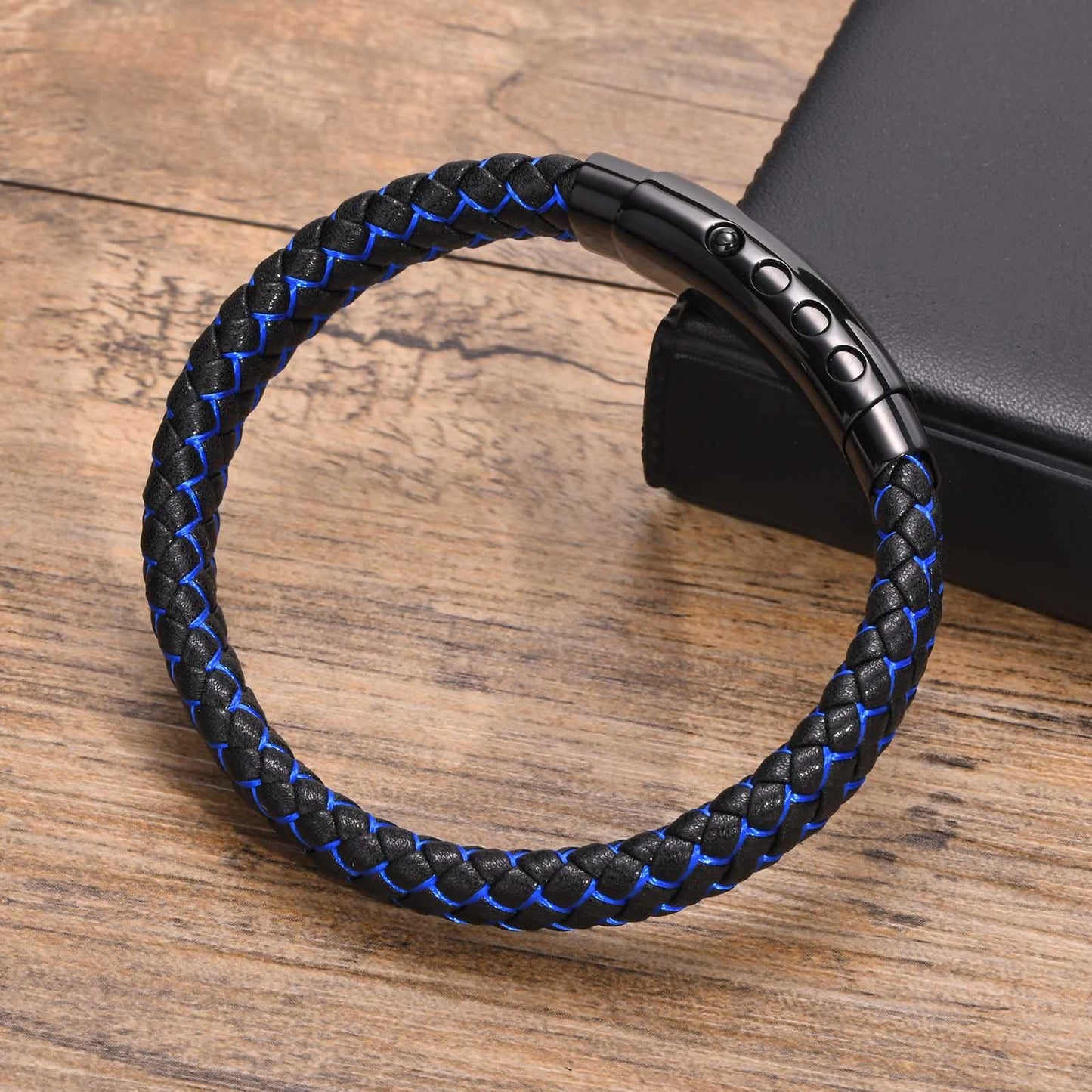 VNOX One Day at a Time Recovery Leather Bracelet Sobriety Gift Addiction Recovery Gift for Men