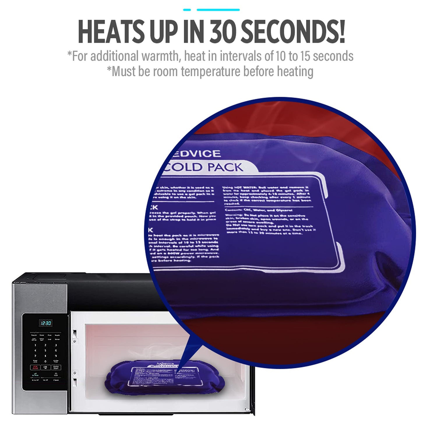 Reusable Hot and Cold Ice Packs for Injuries (3-Piece Set)