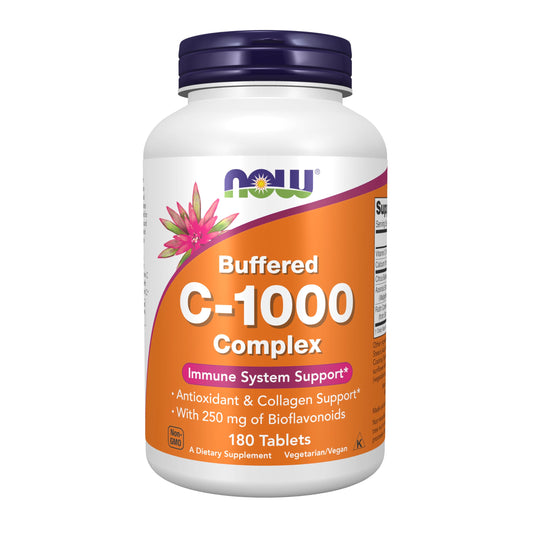NOW Foods Supplements, Vitamin C-1000 Complex with 250 mg of Bioflavonoids, Buffered, 180 Tablets