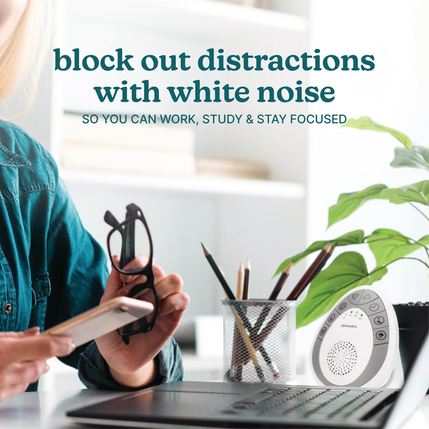 Homedics Rejuvenate Traveler White Noise Sound Machine