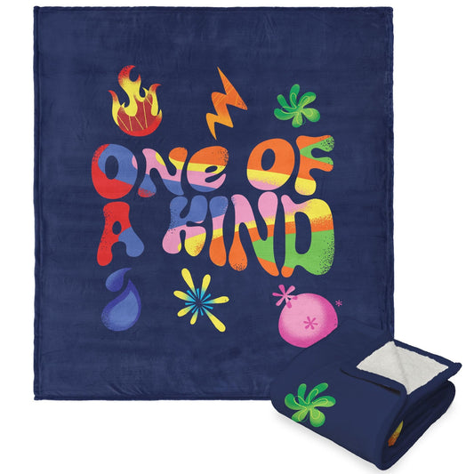 Northwest Inside Out Silk Touch Sherpa Throw Blanket, 50" x 60", One of a Kind