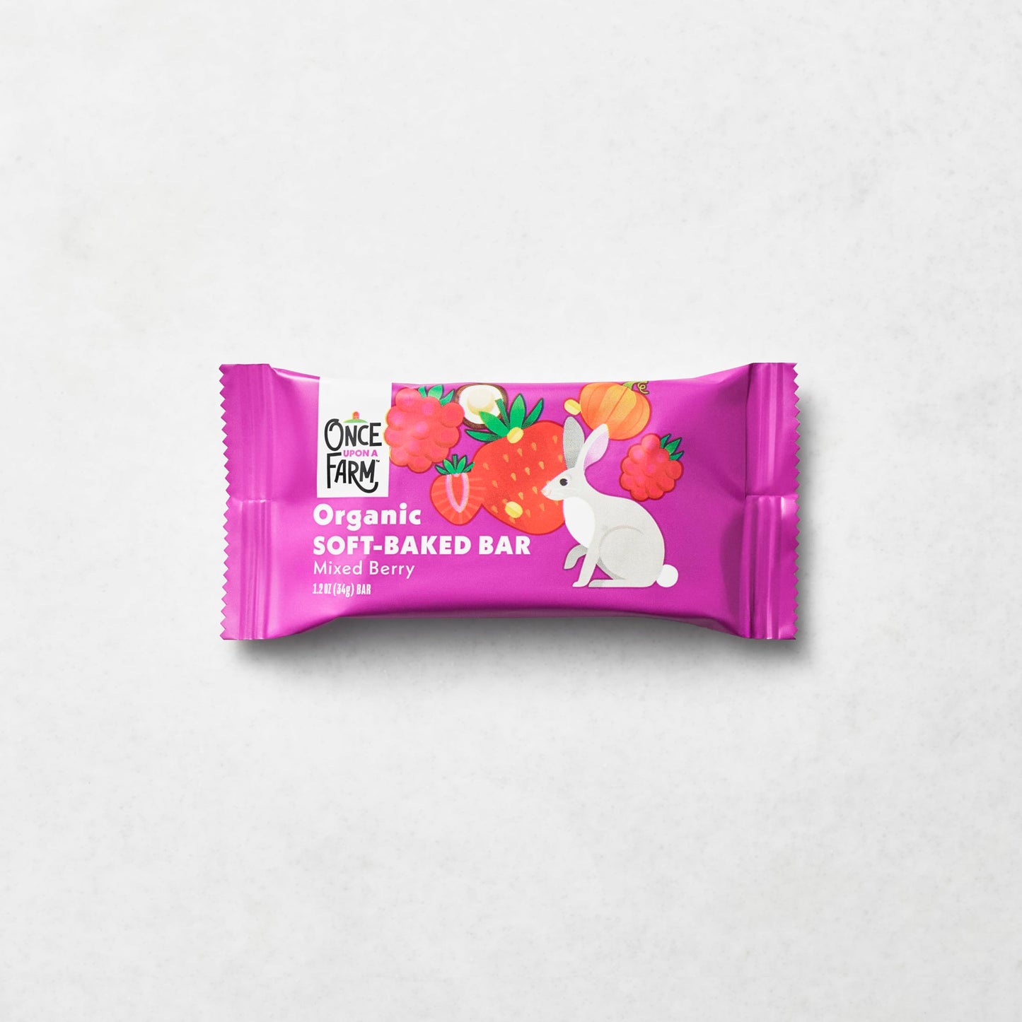 Once Upon A Farm Organic Mixed Berry Soft-Baked Bars, 4 Count