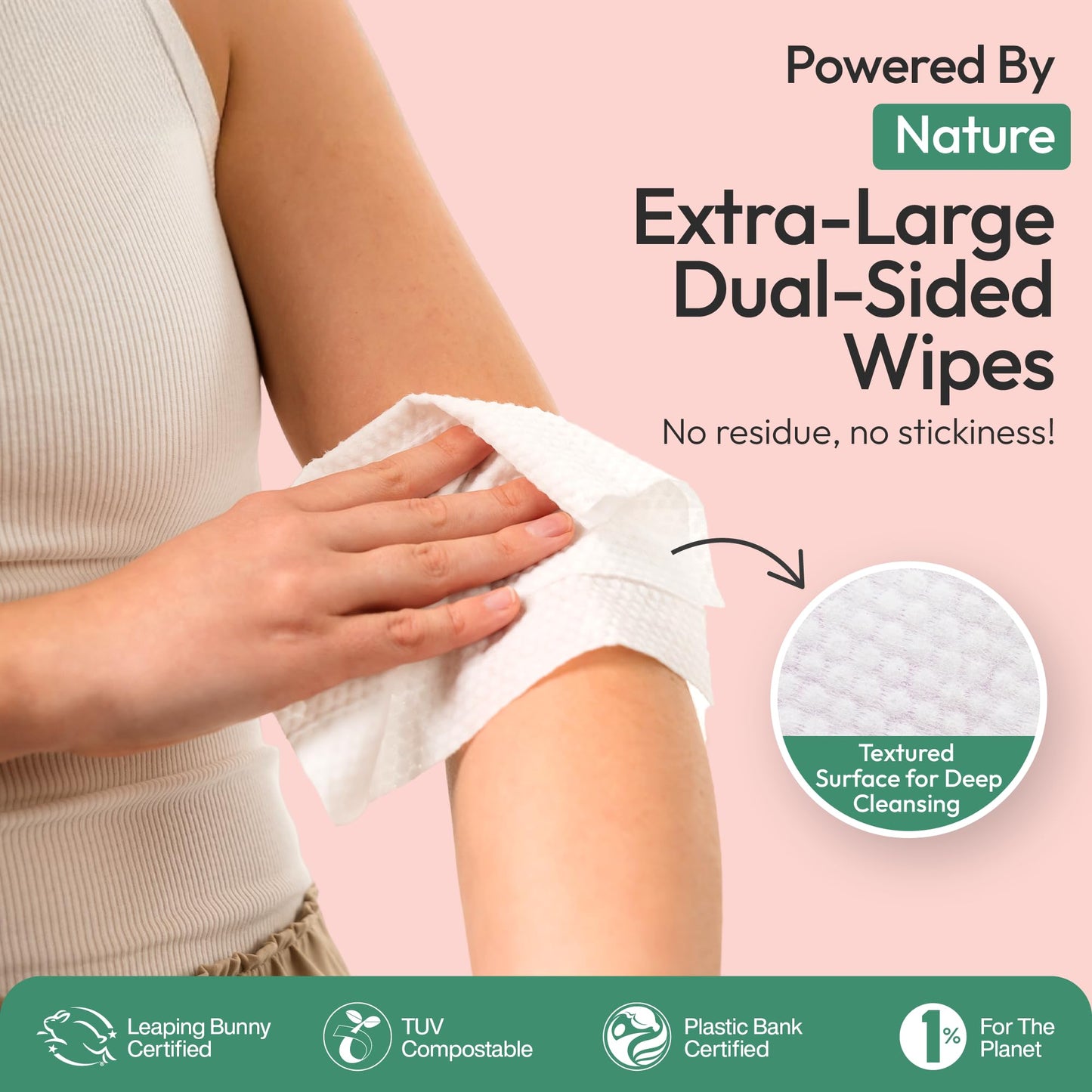 Travel Deodorant Wipes - 50 Count