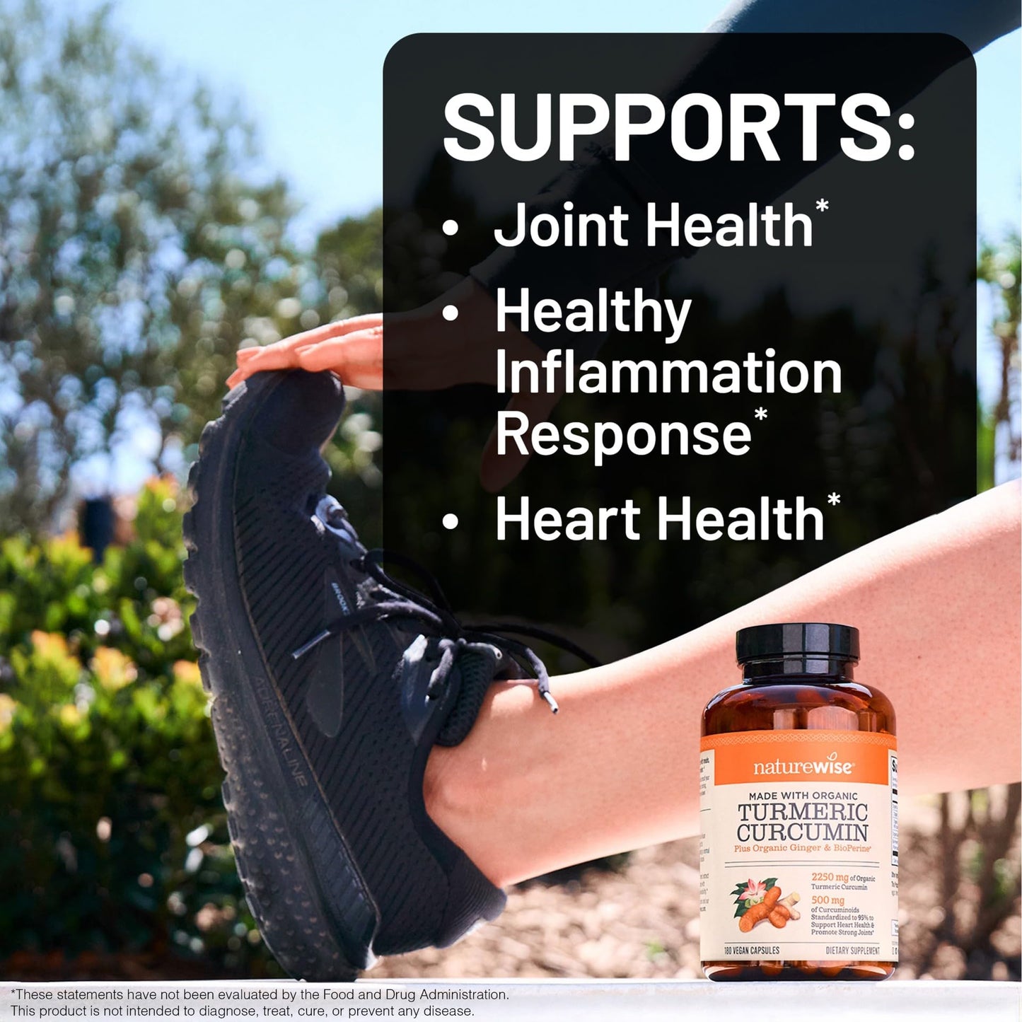 NatureWise Curcumin Turmeric 2250mg - 95% Curcuminoids & BioPerine Black Pepper Extract for Advanced Absorption - Vegan, Non-GMO, 90 Count