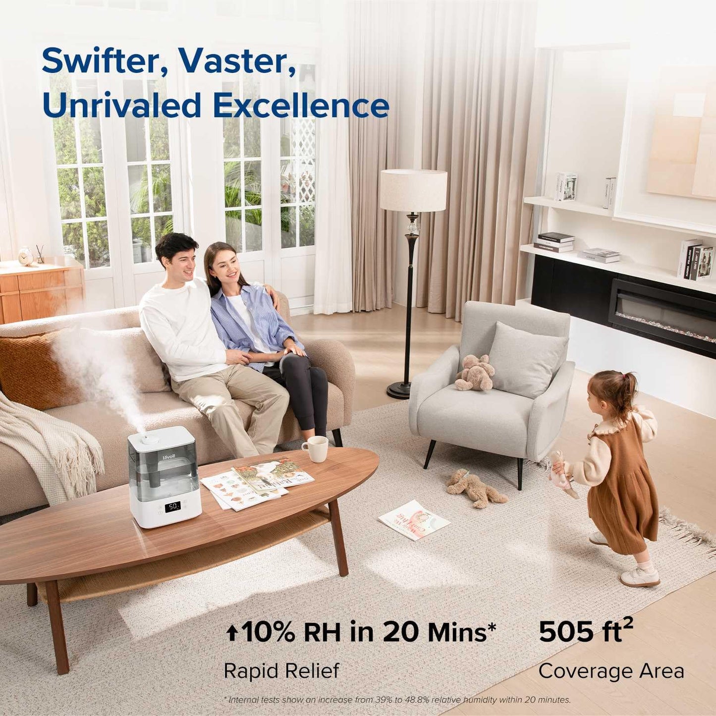 LEVOIT Smart Humidifiers for Bedroom Large Room Home,(6L) Cool Mist