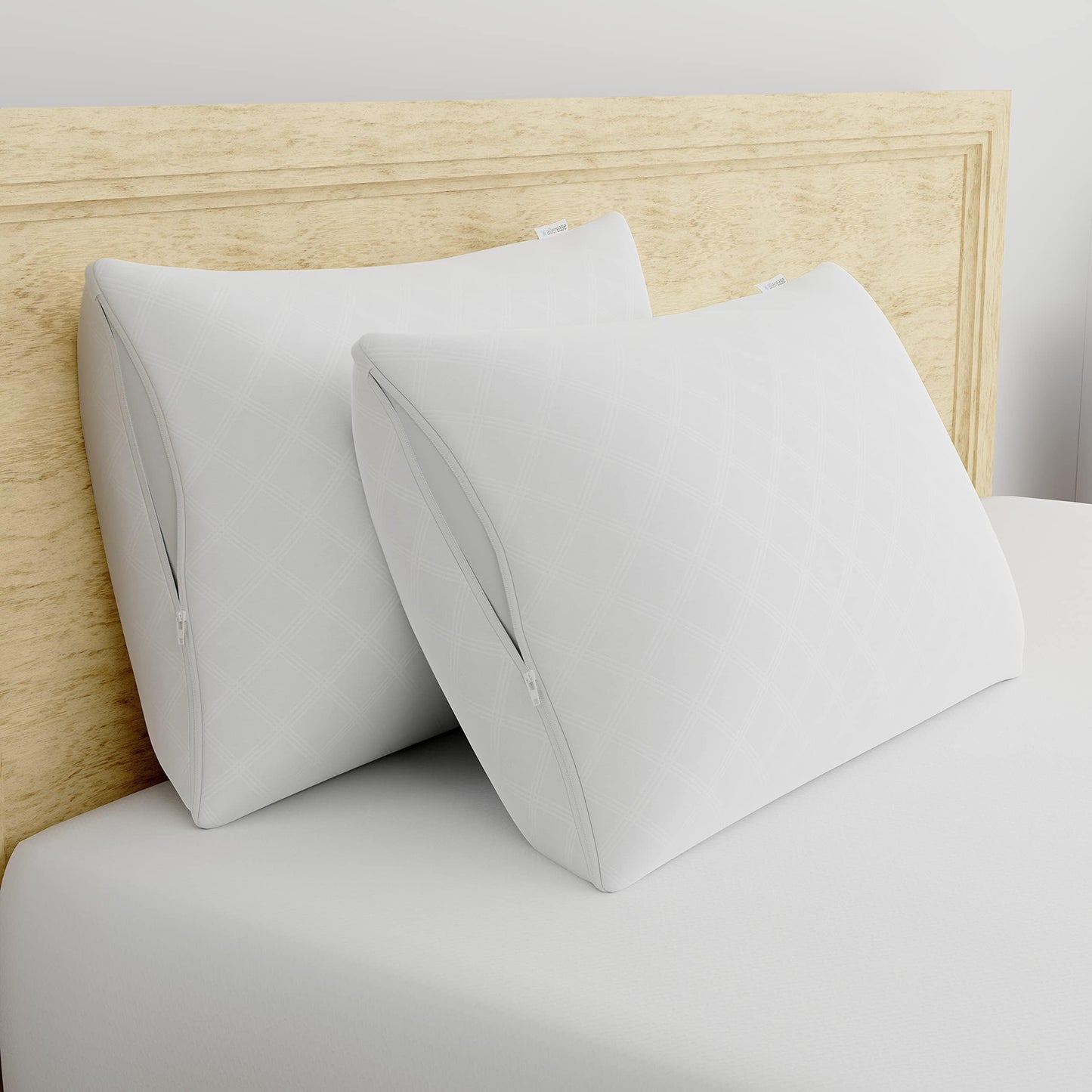 Set of 4 Standard/Queen AllerEase Pillow Protectors - Temperature Balancing, Allergist Recommended