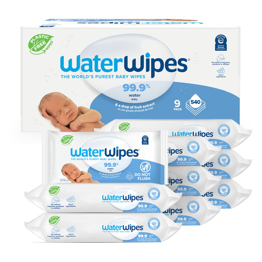 WaterWipes, 99.9% Water-Based Wipes, Unscented & Hypoallergenic
