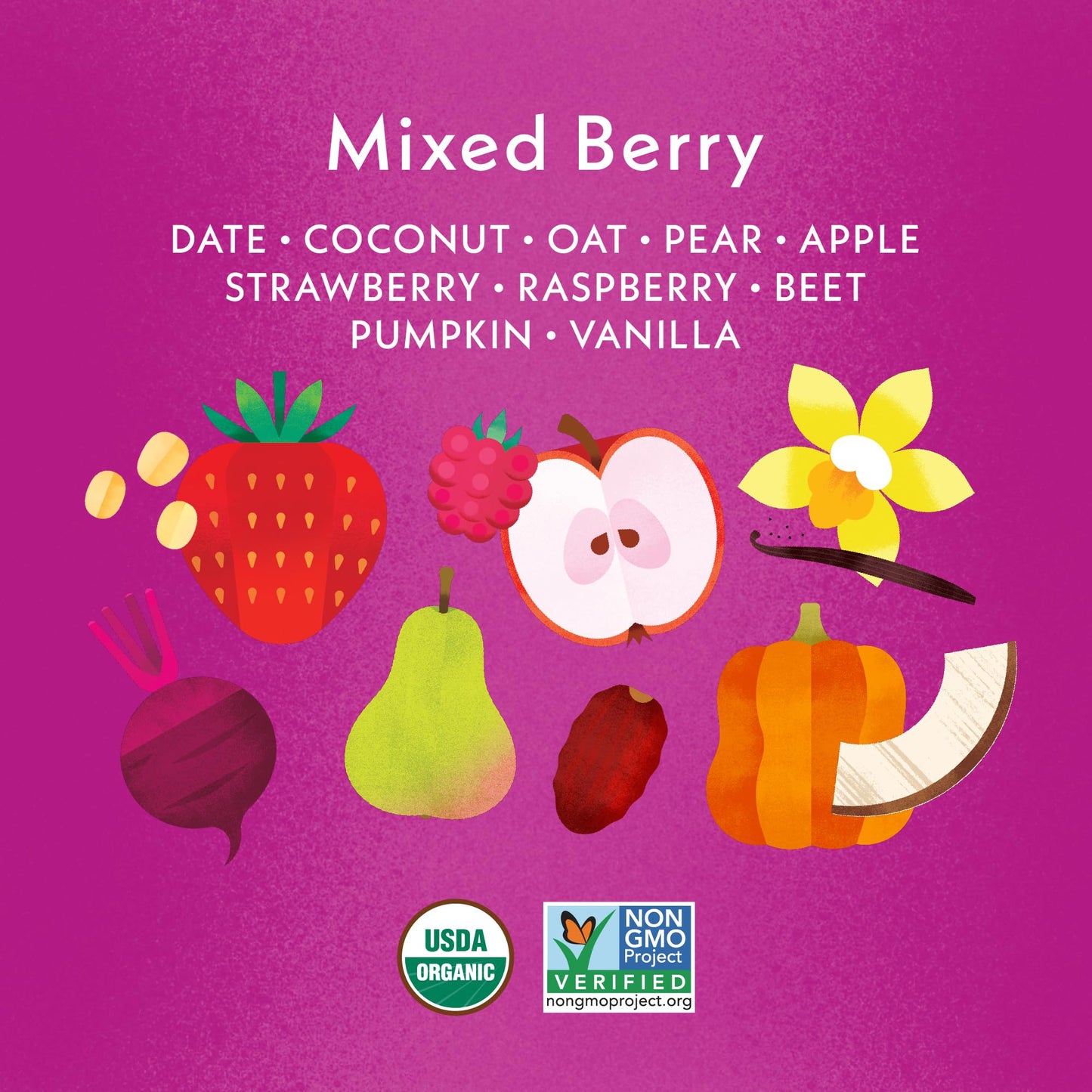 Once Upon A Farm Organic Mixed Berry Soft-Baked Bars, 4 Count
