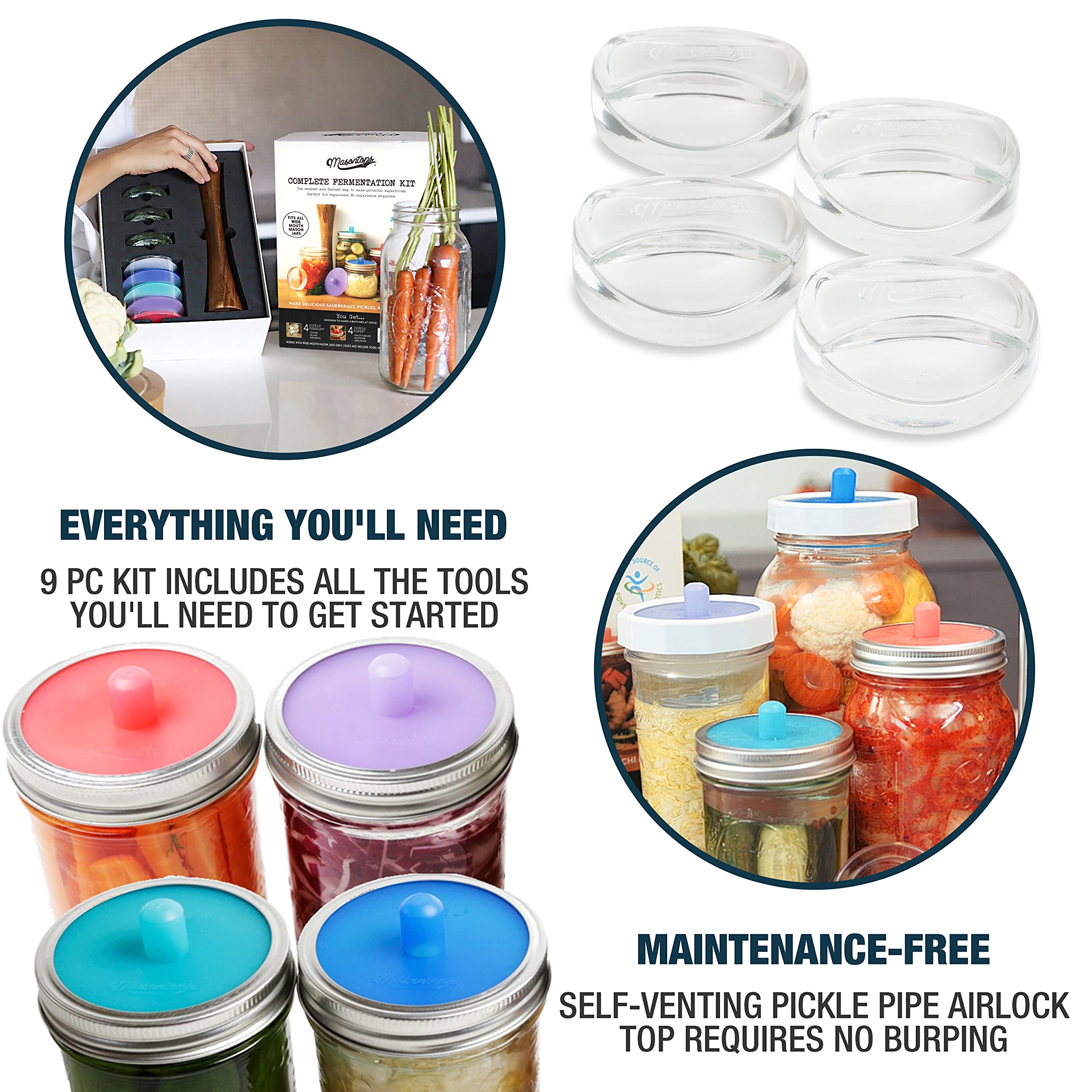 Masontops Complete Mason Jar Fermentation Kit