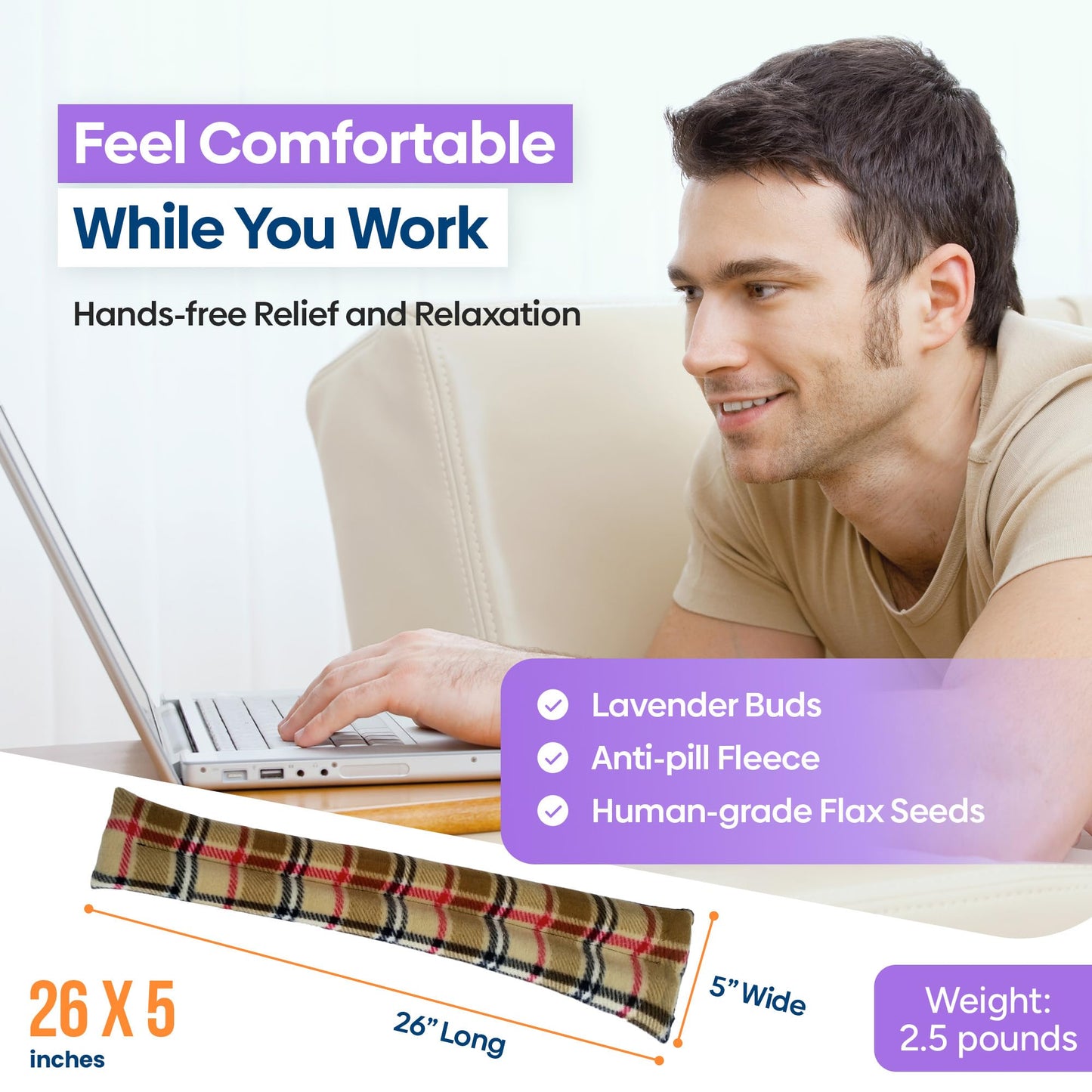 SunnyBay Microwave Heating Pad with Flaxseed and Lavender