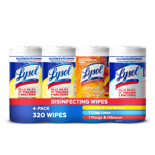 Lysol Disinfecting Wipes Bundle, 80 Count (4pk)