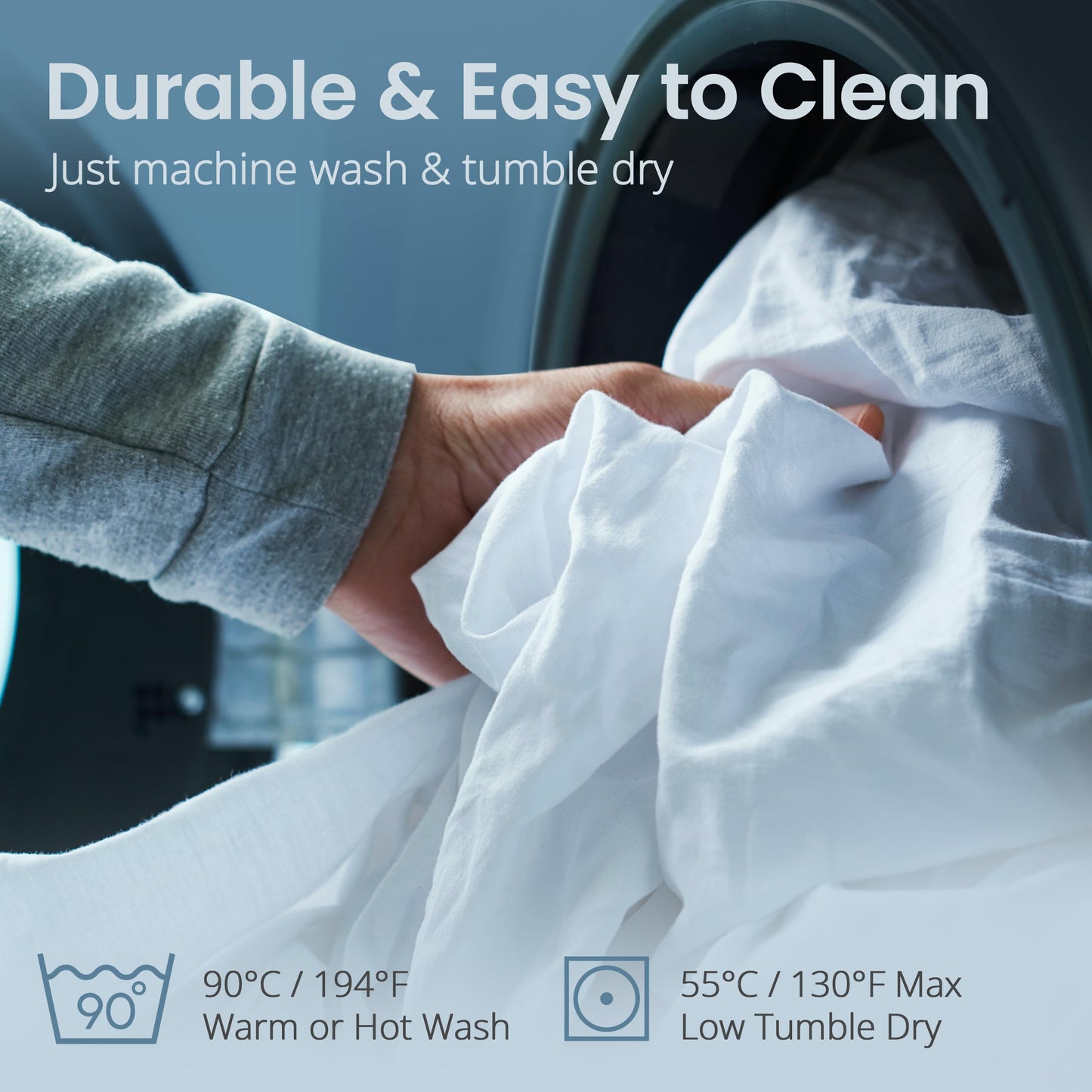 SafeRest Waterproof Queen Size Mattress Protector - Fitted with Stretchable Pockets - Machine Washable Cotton