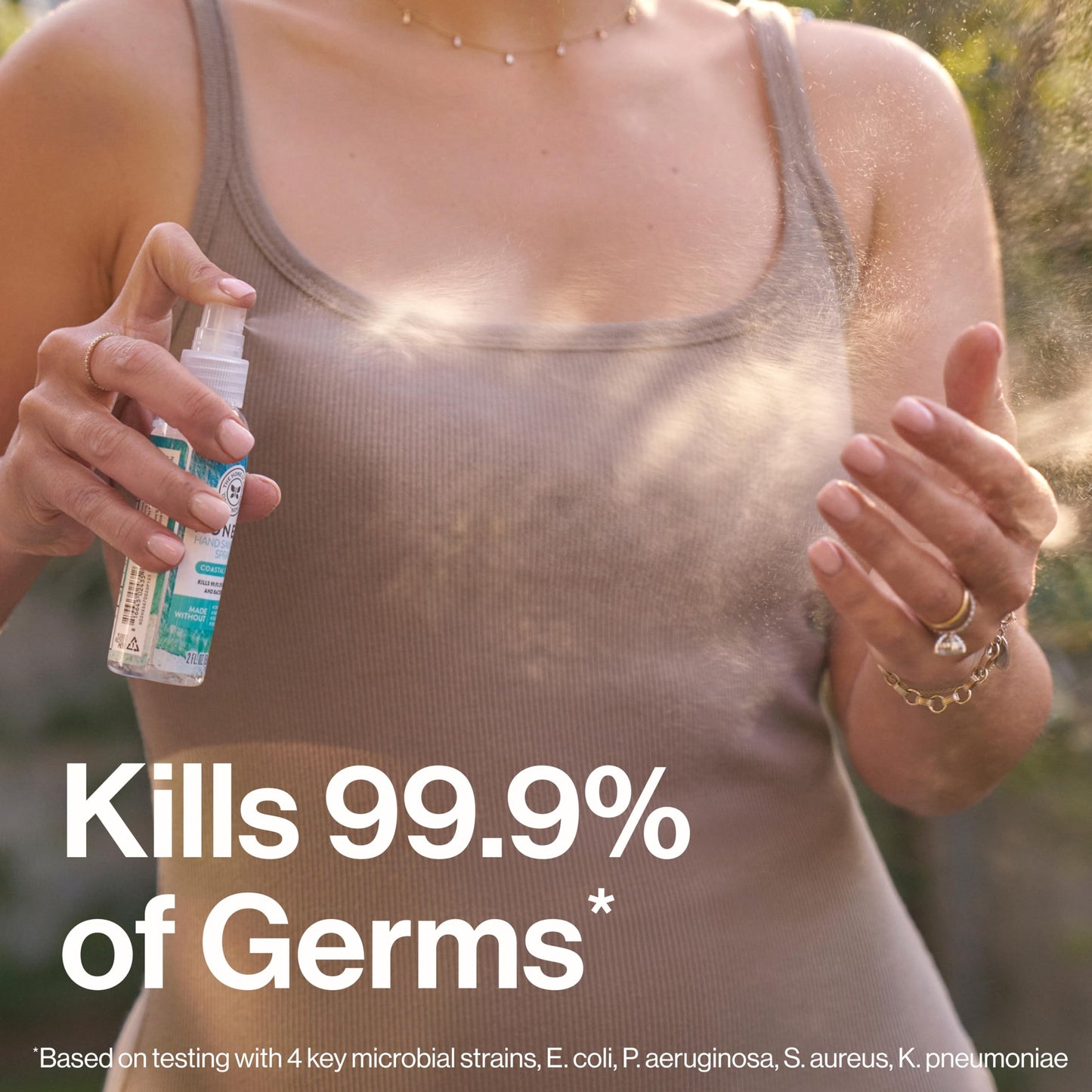 The Honest Company Plant-Based Hand Sanitizer Spray | Kills 99.9% of Germs, 2 fl oz