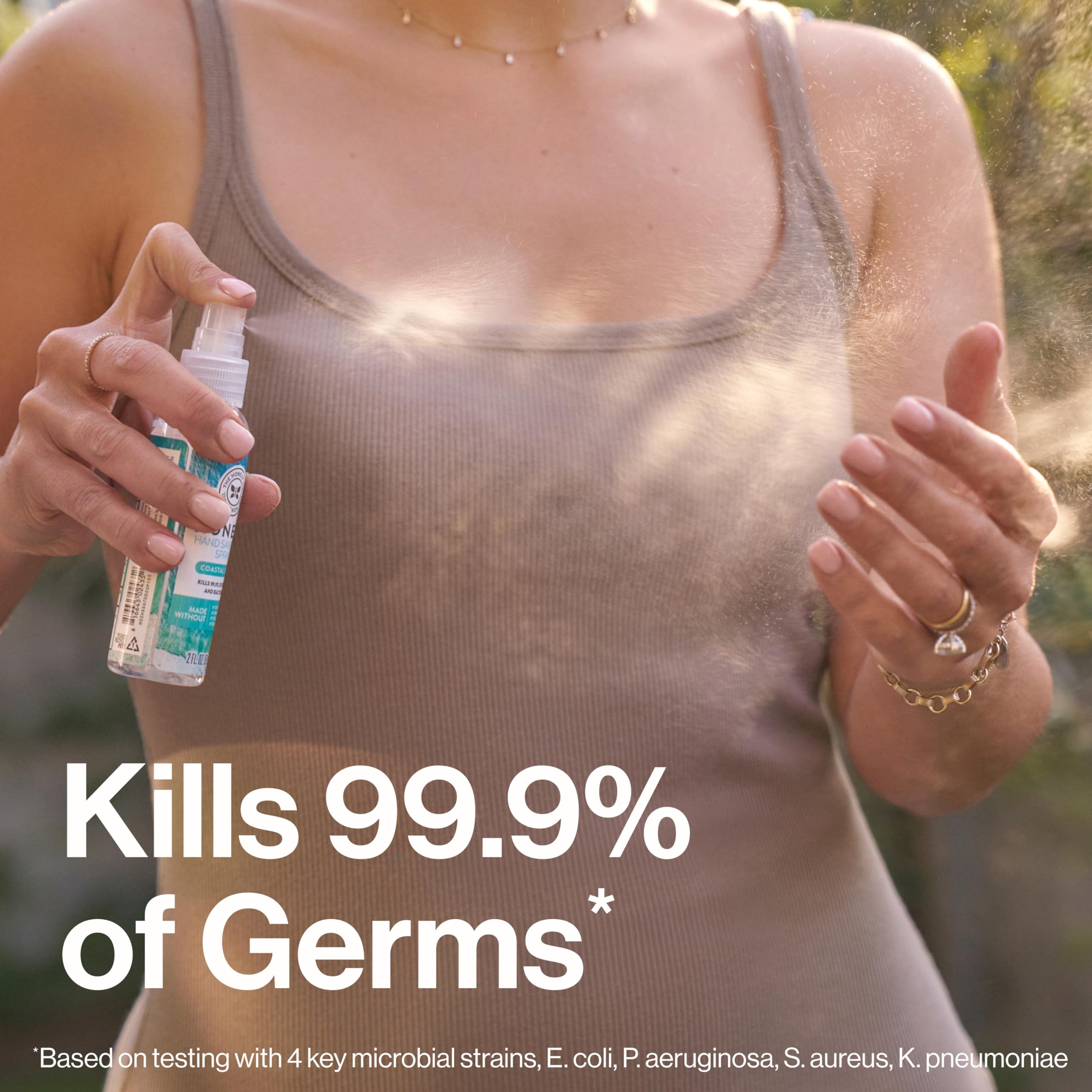 The Honest Company Plant-Based Hand Sanitizer Spray | Kills 99.9% of Germs, 2 fl oz