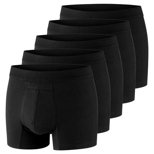 PROTECHDRY Washable & Reusable Urinary Incontinence Cotton Boxer Brief Underwear for Men - 5 Pack (