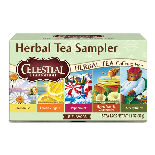 Celestial Seasonings Herbal Tea Sampler Variety Pack, Caffeine Free