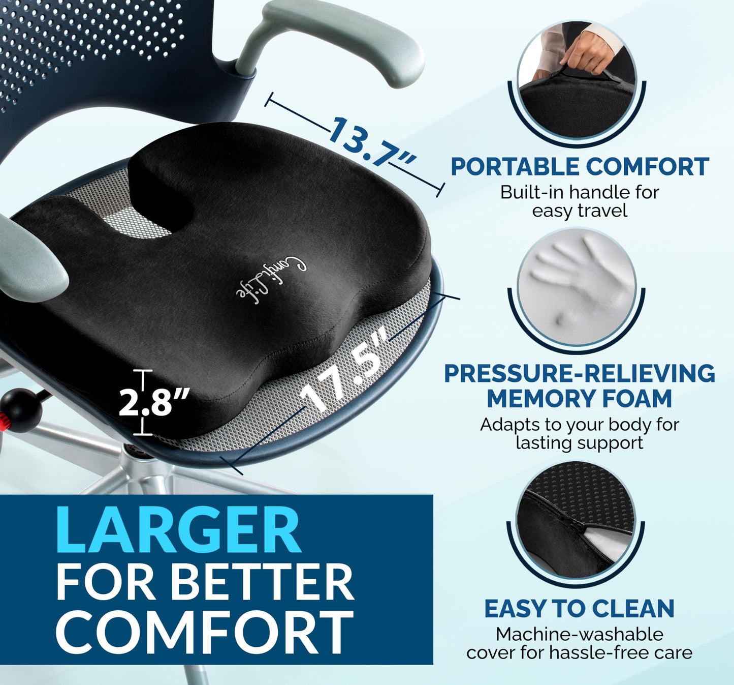 ComfiLife Premium Gel & Memory Foam Seat Cushion