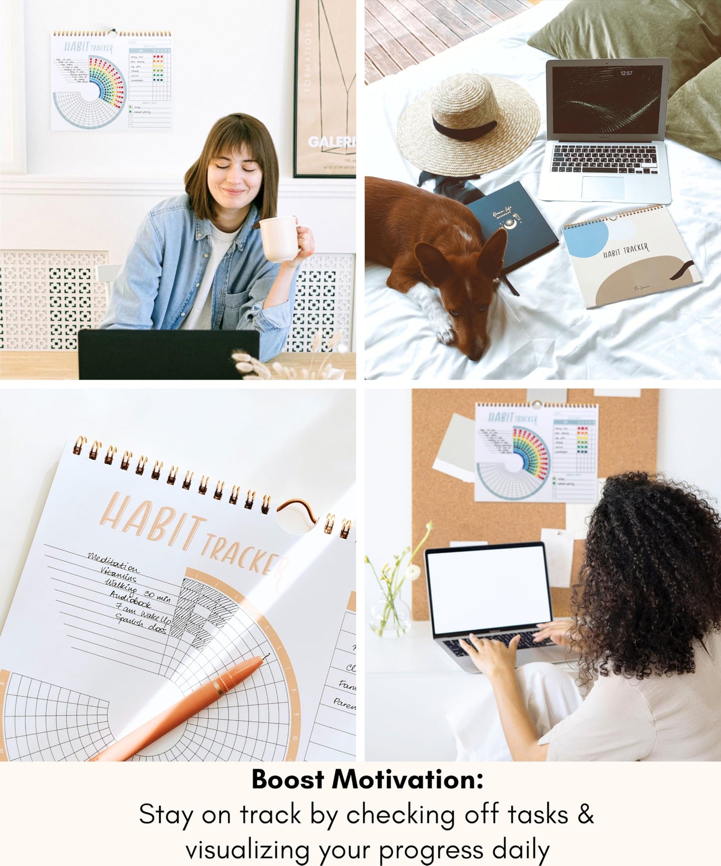 Lamare Habit Tracker Calendar – Premium Daily Habit Tracker Journal and Goal Board