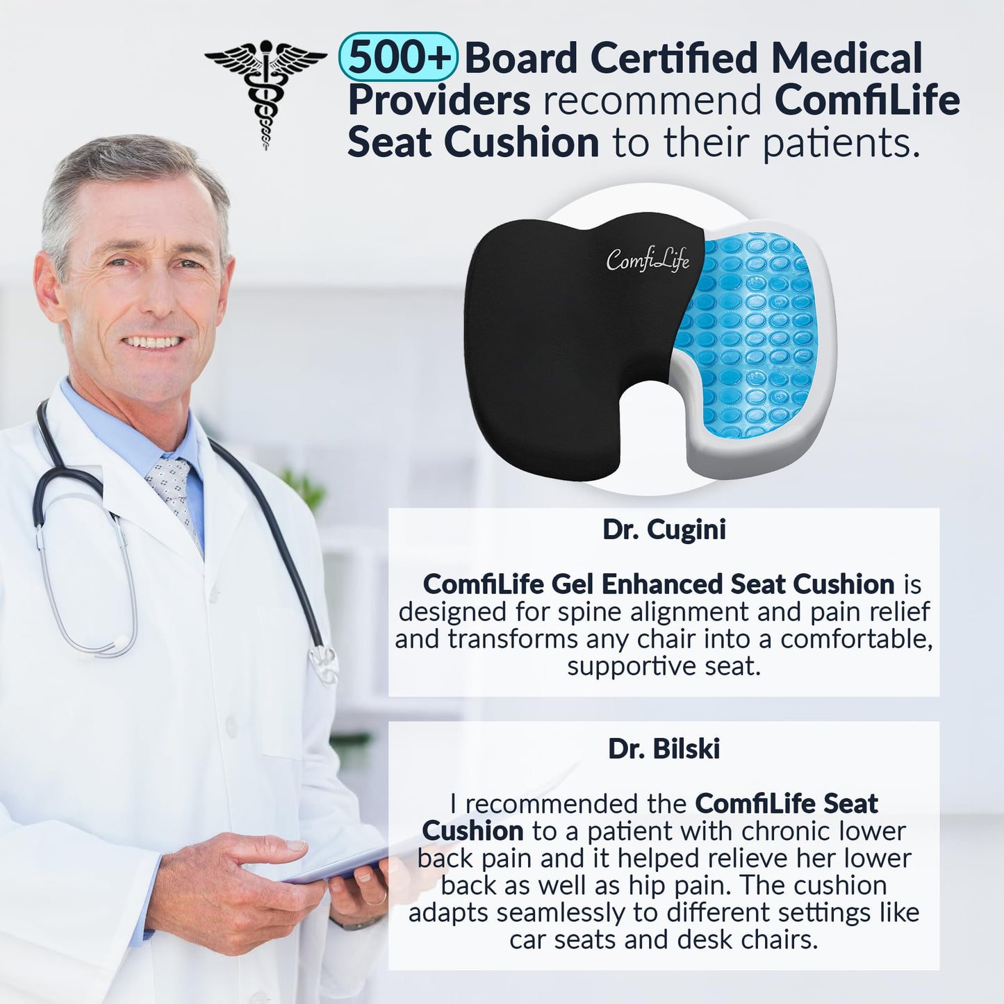 ComfiLife Premium Gel & Memory Foam Seat Cushion
