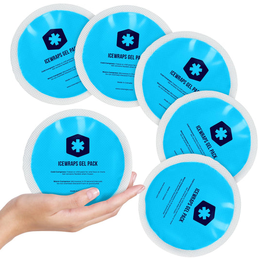 ICEWRAPS Reusable Hot & Cold Gel Packs for Pain Relief - 5 Pack