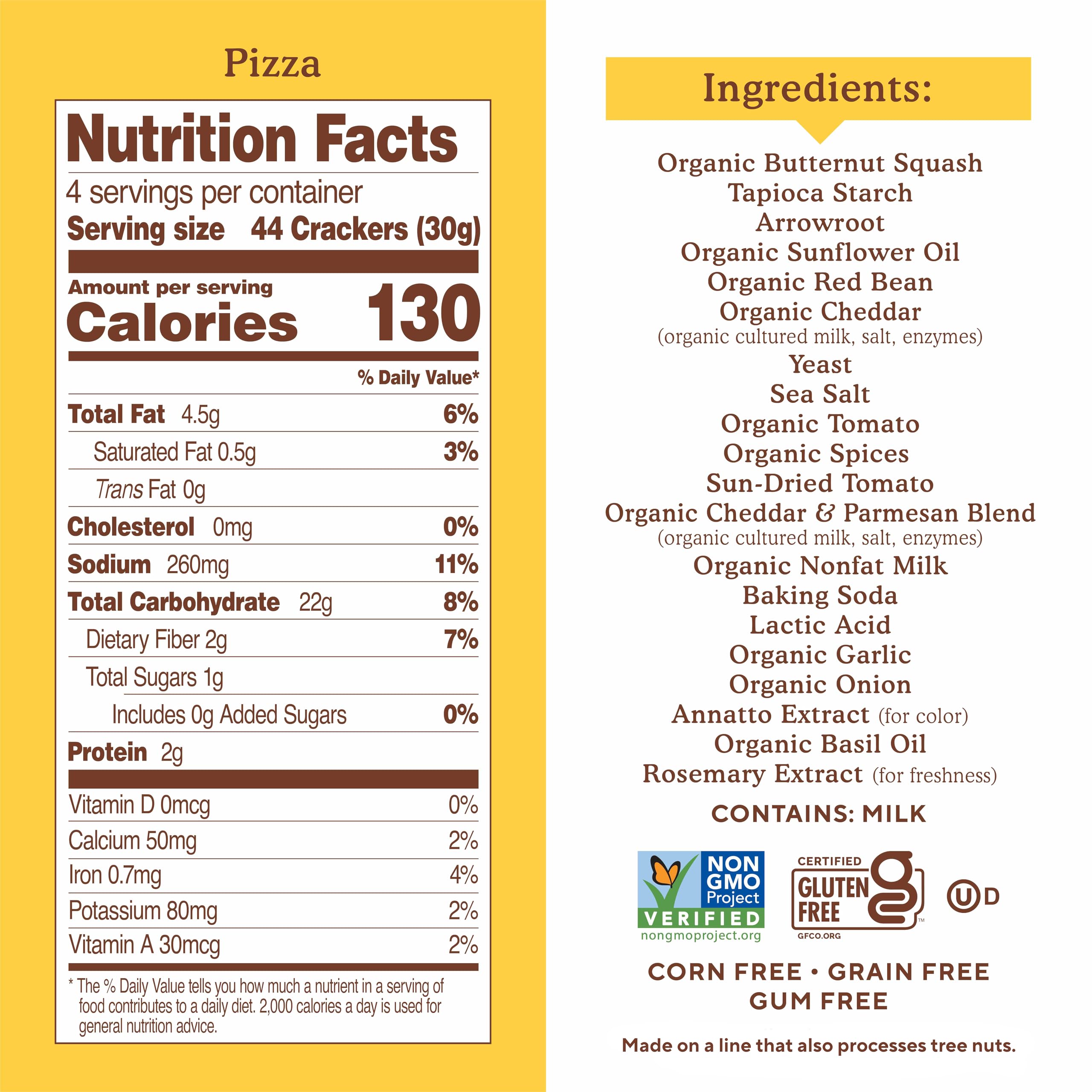 Simple Mills Pop Mmms Pizza Baked Snack Crackers, Gluten Free, 4 Ounce (Pack of 1)