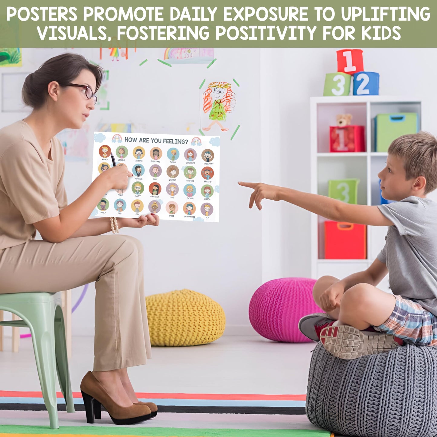 Feelings Chart for Kids - Coping Skills Emotions Chart Poster