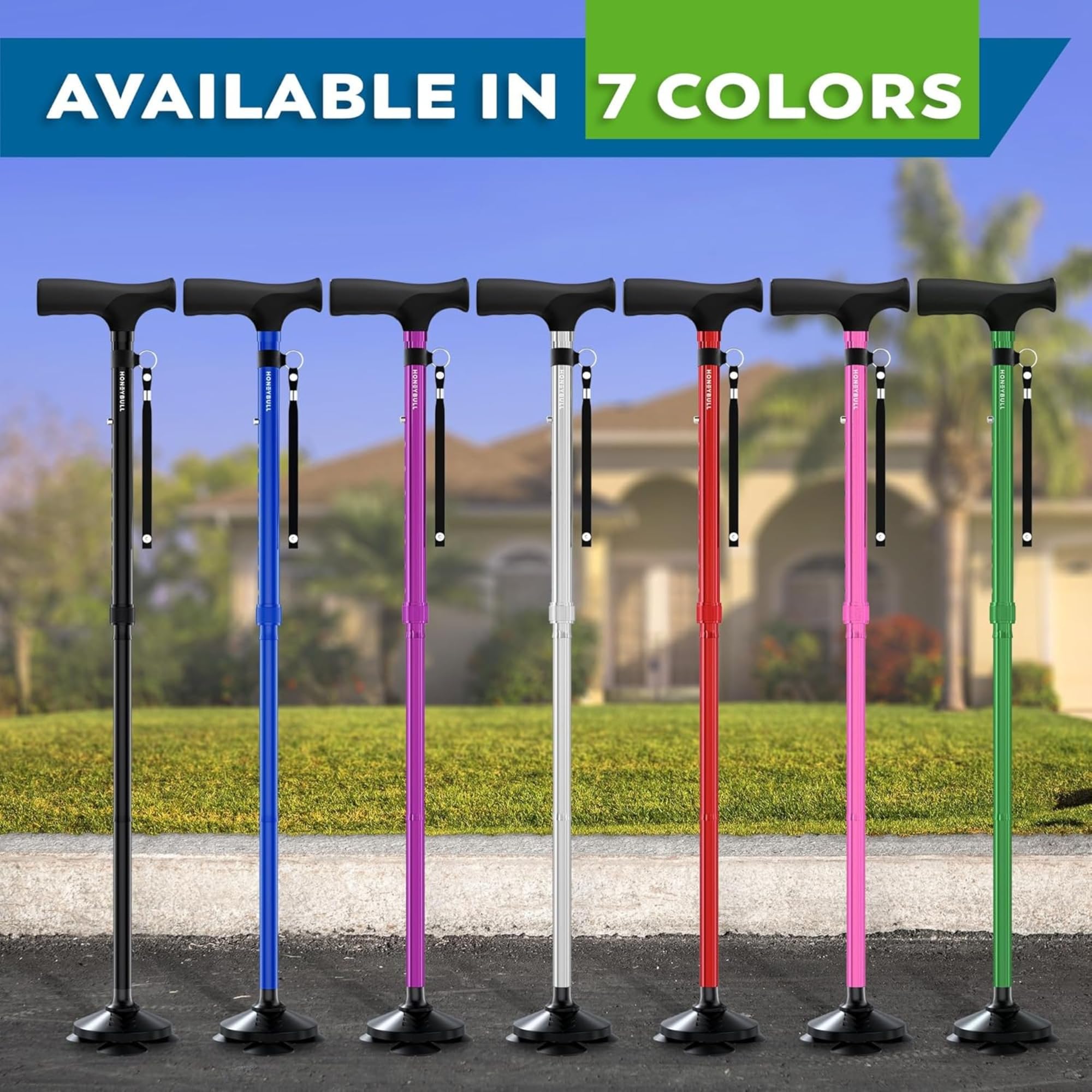 HONEYBULL Walking Cane for Men & Women