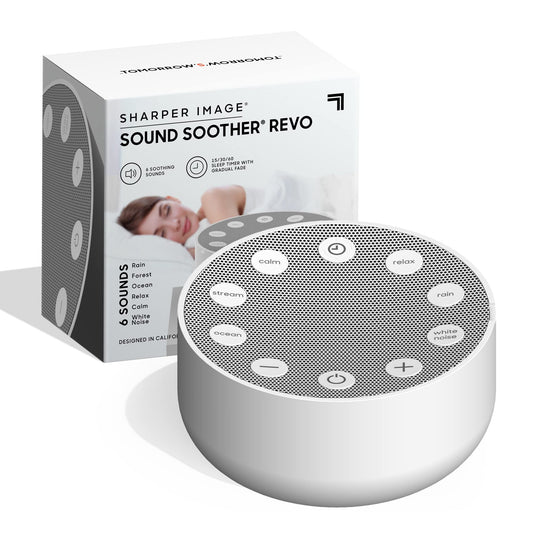 Sharper Image White Noise Sound Machine, 6 Soothing Nature Soundscapes