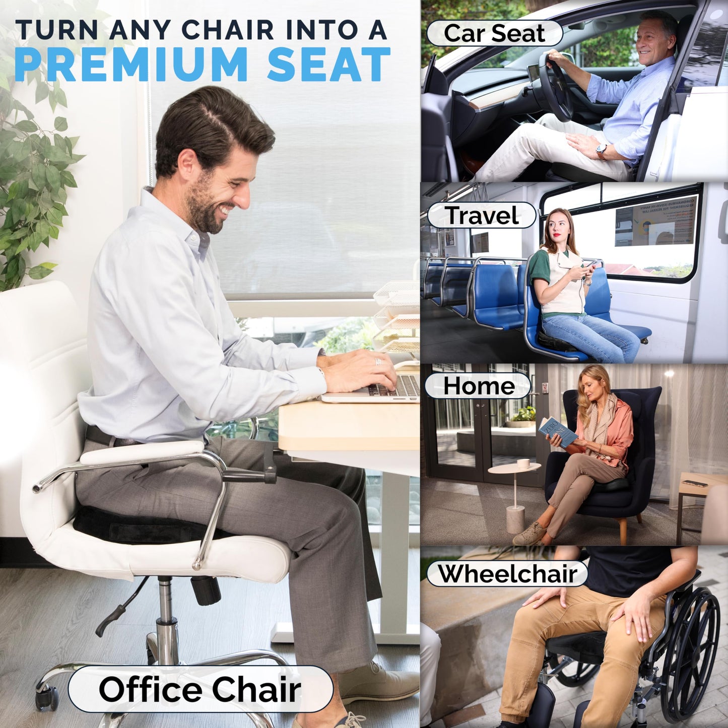 ComfiLife Premium Gel & Memory Foam Seat Cushion