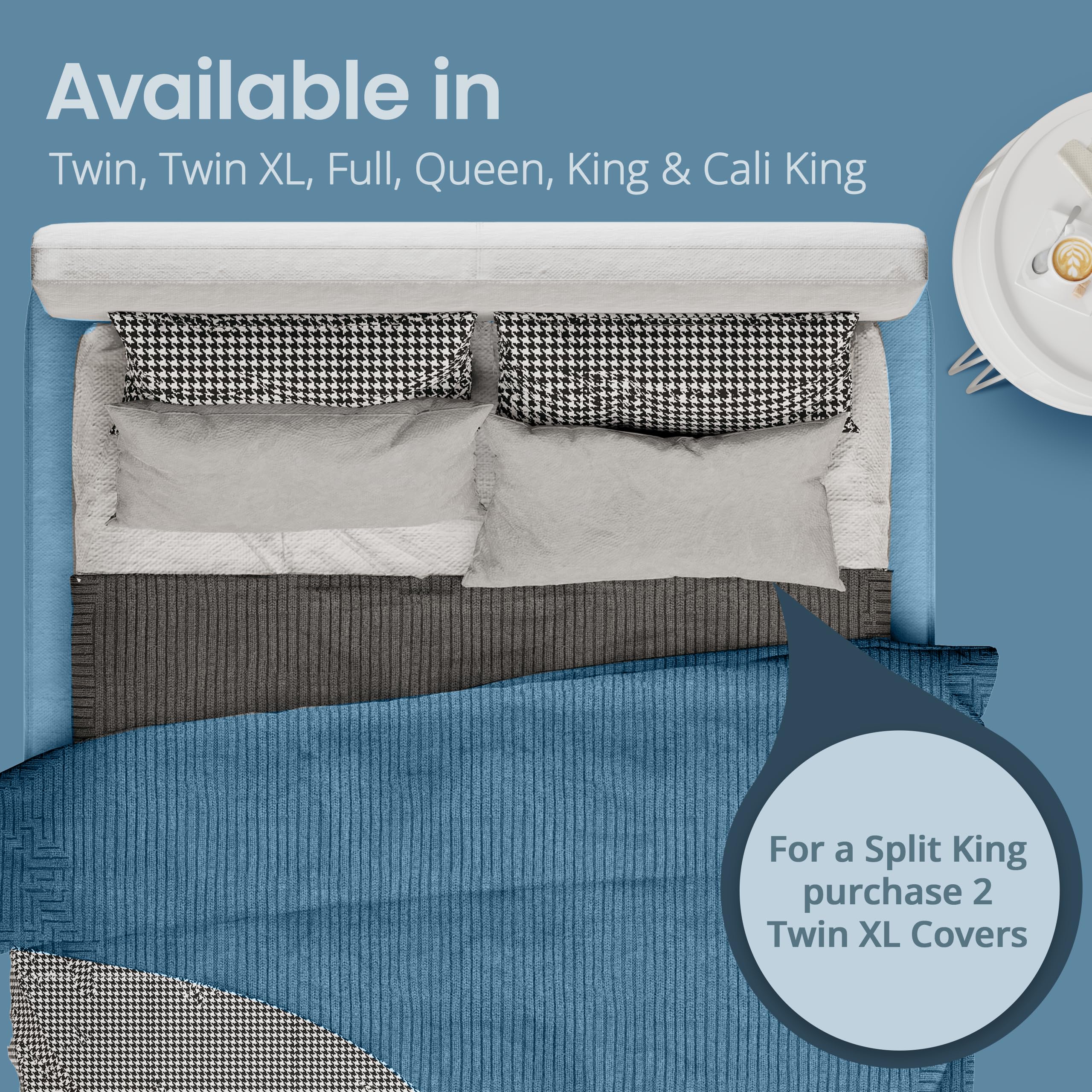 SafeRest Waterproof Queen Size Mattress Protector - Fitted with Stretchable Pockets - Machine Washable Cotton