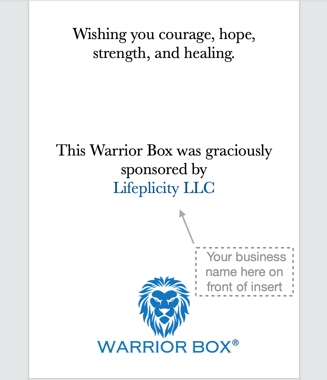 Young Warrior Box